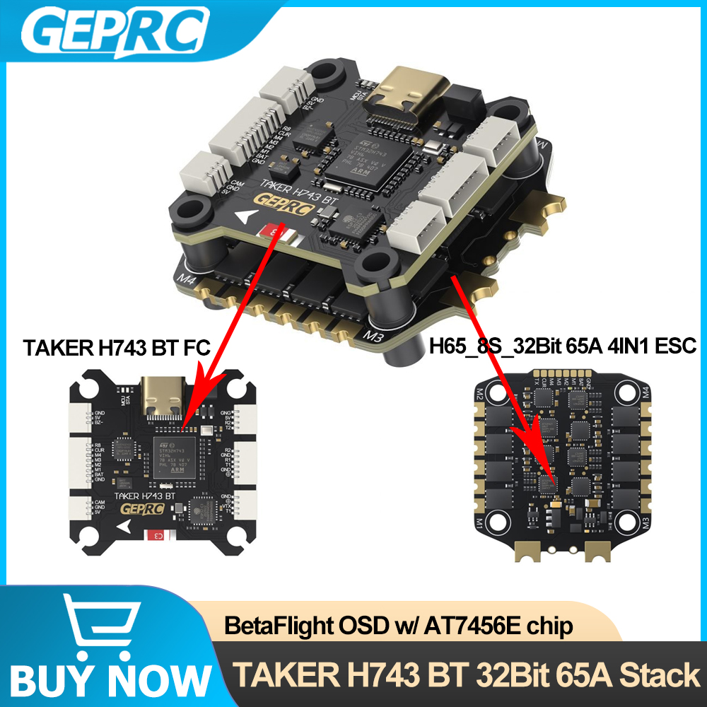 GEPRC TAKER H743 BT 32Bit 65A  – обзор и цена Drone Esc