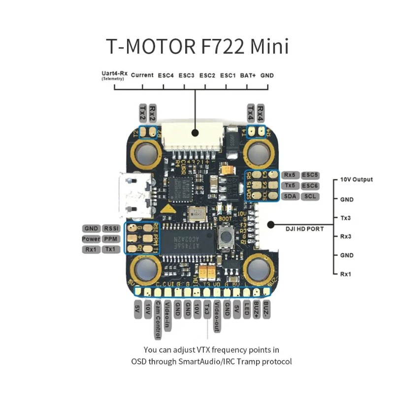 Полетный контроллер T-Motor MI – обзор и цена Betaflight Fc F7